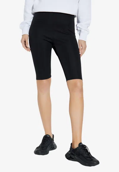 Dolce & Gabbana Elasticated Biker Shorts In Black
