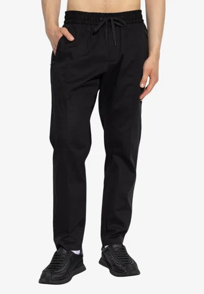 Dolce & Gabbana Elasticated Black Cargo Pants