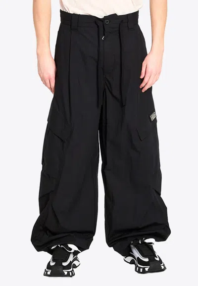 Dolce & Gabbana Elasticated Cargo Pants In Black