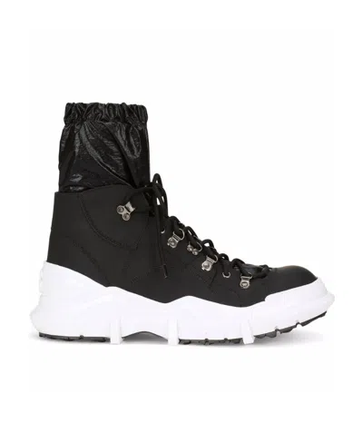DOLCE & GABBANA DOLCE  GABBANA ELASTICATED ANKLE LACE-UP BOOT