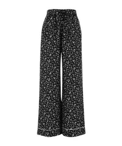 Dolce & Gabbana Elastic-waist Pajama Pants In Black