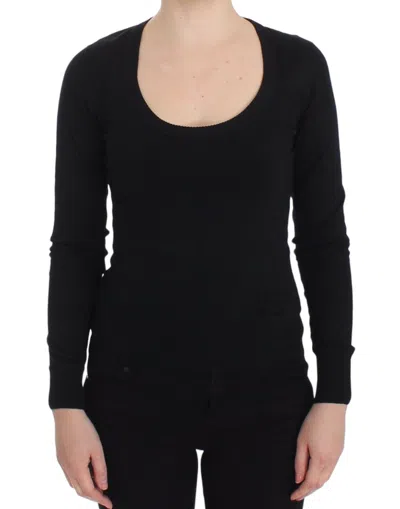 Dolce & Gabbana Elegant Black Deep Crewneck Women's Sweater