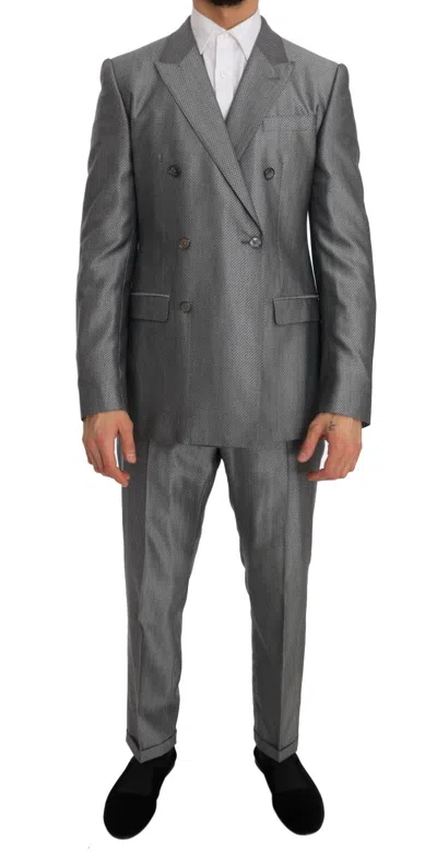 Dolce & Gabbana Elegant Double-breasted Men's Suit In Black