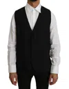 Dolce & Gabbana Sleek Black Single-breasted Waistcoat