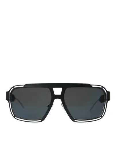 Dolce & Gabbana Elegant Black Full Rim Designer Sunglasses