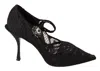 Dolce & Gabbana Embellished Lace Mary Jane Pumps