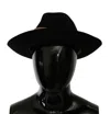 Dolce & Gabbana Black Lapin Amor Gignit Wide Brim Panama Hat In Black