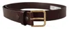 Dolce & Gabbana Elegant Black Leather Belt With Metal Buckle In Black