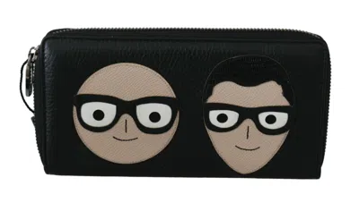 Dolce & Gabbana Elegant Black Leather Continental Men's Wallet