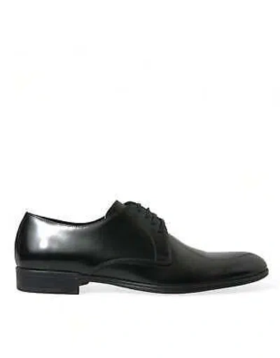 Pre-owned Dolce & Gabbana Elegant Black Leather Derby Formal Shoes