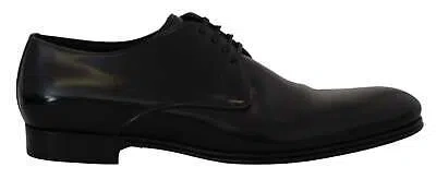 Pre-owned Dolce & Gabbana Elegant Black Leather Derby Shoes