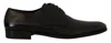 Dolce & Gabbana Black Leather Lace Up Mens Formal Derby Shoes
