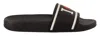 Dolce & Gabbana Elegant Black Leather Slide Sandals For Her