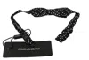 Dolce & Gabbana Elegant Black Polka Dot Silk Bow Men's Tie In Black