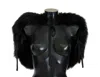 Dolce & Gabbana Black Silver Fox Fur Scarf In Black