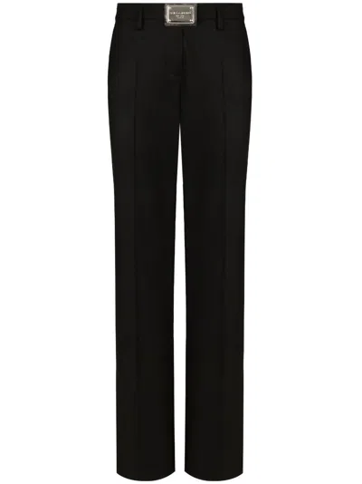 Dolce & Gabbana Elegant Black Straight Leg Pants For Women