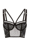 Dolce & Gabbana Elegant Black Tulle Underwire Cup Corset For Women In Black