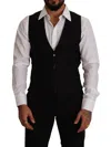 Dolce & Gabbana Black Wool Single Breasted Waistcoat Vest