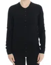 Dolce & Gabbana Black Button Down Slim Cardigan Wool Sweater In Black