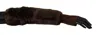 Dolce & Gabbana Brown Elbow Length Finger Less Fur Gloves In Brown