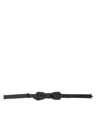 Dolce & Gabbana Elegant Brown Silk Blend Bow Men's Tie