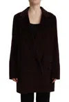 Shop Dolce & Gabbana Elegant Burgundy Double-breasted Trench Women's Coat In Bordeaux