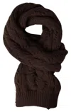 Dolce & Gabbana Brown Cashmere Knit Neck Wrap Shawl Scarf In Brown