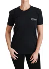 Dolce & Gabbana Blue Amore Patch Crewneck Cotton Top T-shirt In Blue