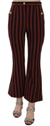 Dolce & Gabbana Elegant Cropped Flared Trousers In Red
