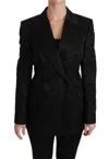 Dolce & Gabbana Black Stripe Wool Single Breasted Men's Blazer In Black