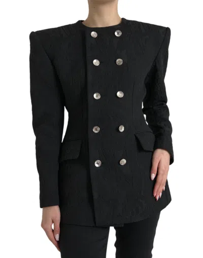 Dolce & Gabbana Elegant Double Breasted Blazer Jacket In Black
