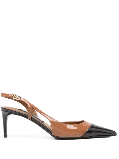 Dolce & Gabbana Elegant Ebanocamel Pumps For Women In Fw23 Collection In Brown