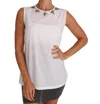 Dolce & Gabbana White Silk Crystal Embellished Fly T-shirt In White