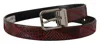 Dolce & Gabbana Red Exotic Leather Metal Logo Buckle Belt In Red