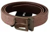 Dolce & Gabbana Beige Exotic Skin Gold Buckle Leather Belt In Beige