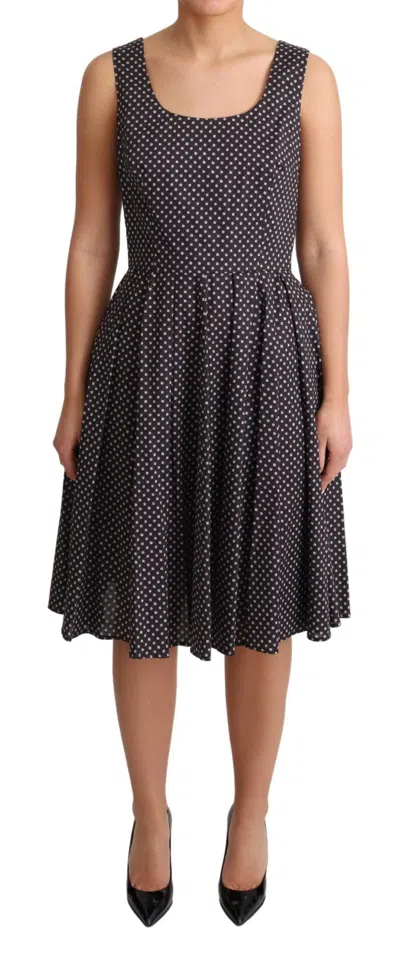 Dolce & Gabbana Aline Floral-print Pleated Dress In Multi