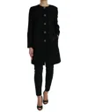 DOLCE & GABBANA DOLCE & GABBANA ELEGANT FLORAL BUTTONED WOOL TRENCH WOMEN'S COAT