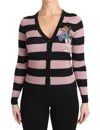Dolce & Gabbana Embroidered Striped Cashmere Cardigan