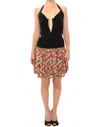 Dolce & Gabbana Multicolor Floral Bubble Halterneck Dress