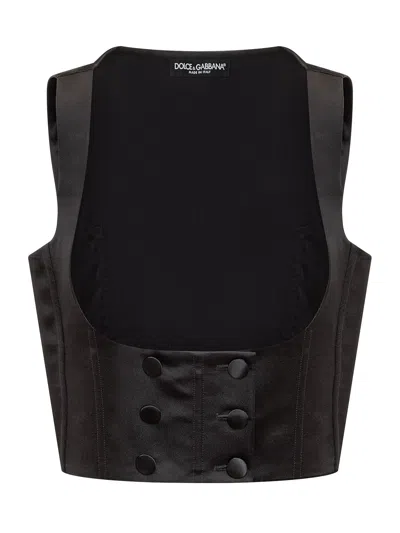 Dolce & Gabbana Elegant Gilet For Fall/winter 2025 In Nero