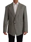 Dolce & Gabbana Gray Checkered Single Breasted Jacket Blazer