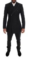 Dolce & Gabbana Elegant Gray Double Breasted Wool Suit In Gray