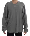 Dolce & Gabbana Gray Crewneck Pullover Silk Sweater In Gray