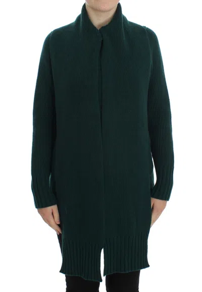 Dolce & Gabbana Knitted Cashmere Cardigan Shawl Collar Longline In Green