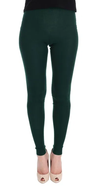 Dolce & Gabbana Cashmere Stretch Leggings In Green