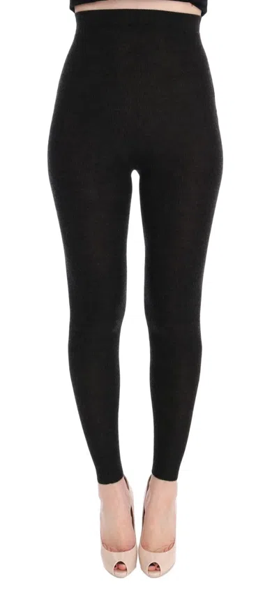 Dolce & Gabbana Cashmere Stretch Leggings In Black