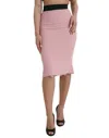 DOLCE & GABBANA ELEGANT HIGH WAIST PENCIL SKIRT IN PINK