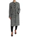 Dolce & Gabbana Houndstooth Coat In Black