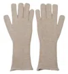 Dolce & Gabbana Ivory Cashmere Silk Hands Mitten S Gloves