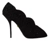 Dolce & Gabbana Elegant Black Lace Stiletto Heels In Black